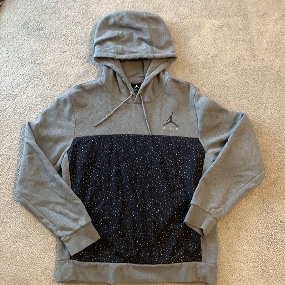 Jordan Tops - Air Jordan Gray and Black Hoodie